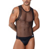 CandyMan Débardeur Transparent en Mesh BASTET Noir